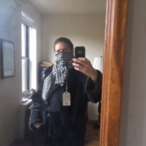 "In 2 GREEN" 100% Upcycled Cotton Scarf 12.5"X 72" - Picture 3 of 5